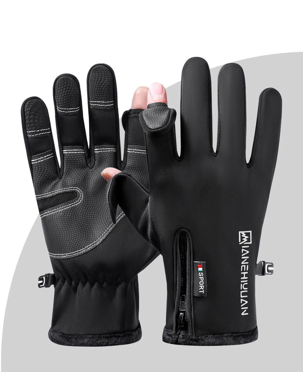 Ski Glove Waterproof - ถุงมือปั่นจักรยานผู้ชายหน้าจอสัมผัสกันน้ำฤดูหนาวถุงมือจักรยานขี่สกู๊ตเตอร์กันลมกลางแจ้งรถจักรยานยนต์สกีไบค์ถุงมืออุ่น