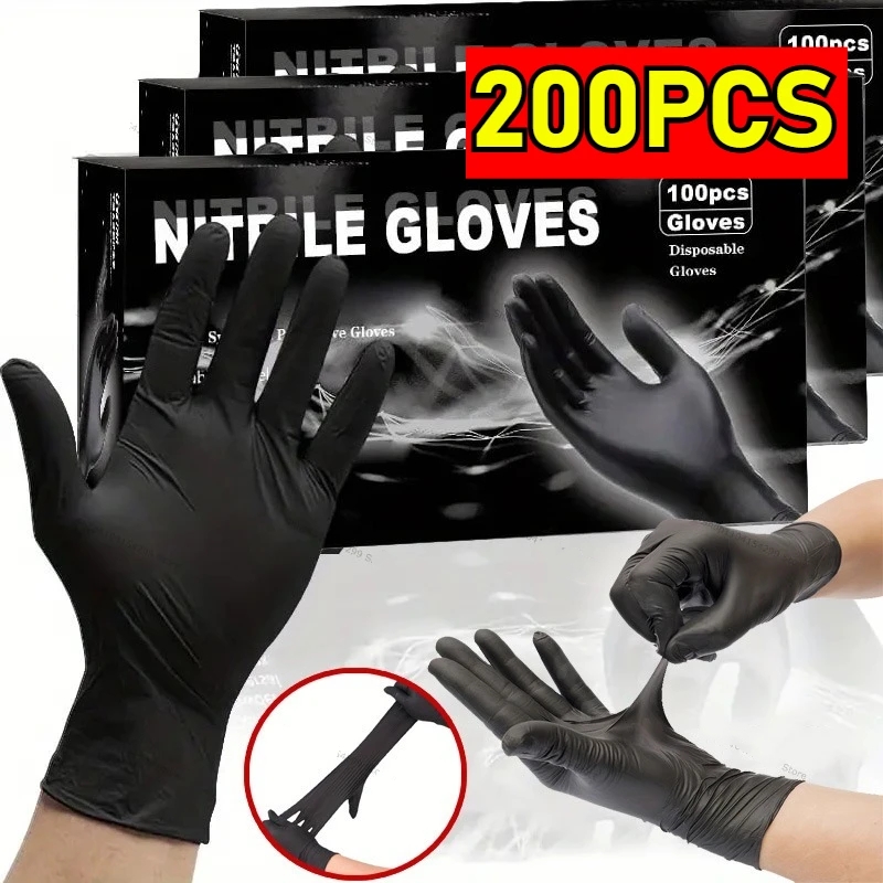 Nitrile Mechanic Glove - ถุงมือไนไตรล์กันน้ำแบบใช้แล้วทิ้ง ถุงมือล้างจาน ถุงมือครัวเรือน ถุงมือทำความสะอาดสุนัข ถุงมือสำหรับทำอาหาร ถุงมือยางลาเท็กซ์