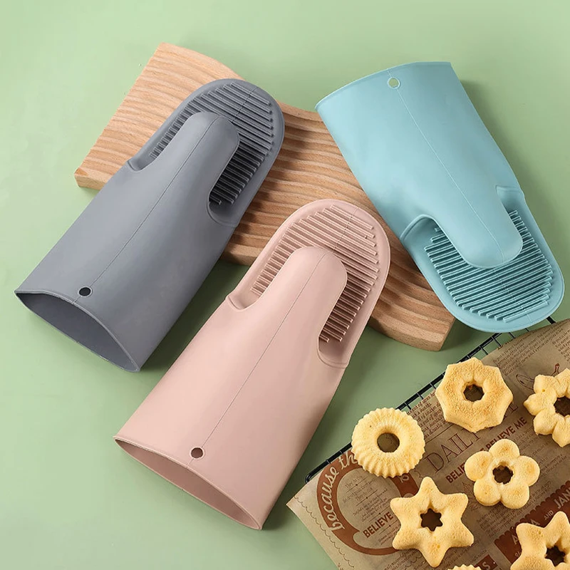 Oven Mitt Silicone - ถุงมือกันความร้อนสำหรับเตาอบ ไมโครเวฟ บาร์บีคิว ทำอาหาร ซิลิโคน ทนความร้อนสูง