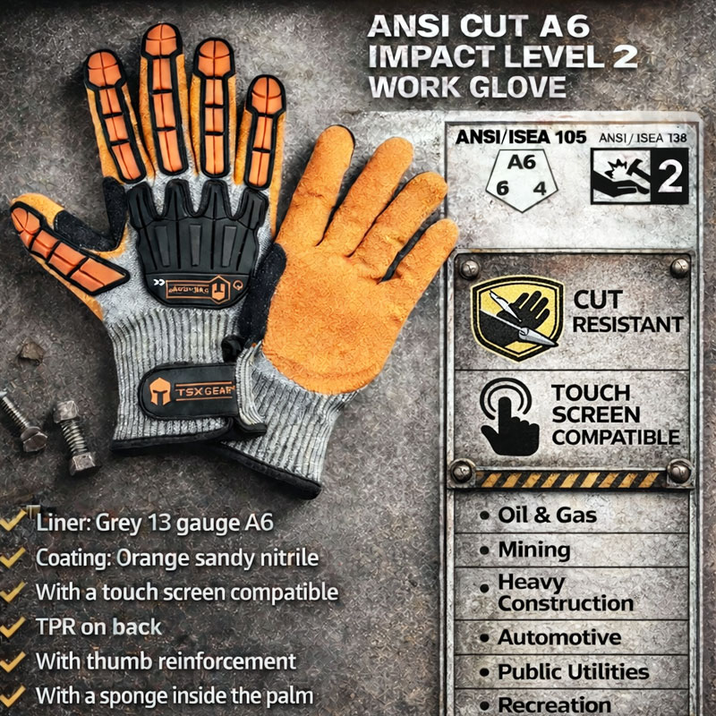 Nitrile Mechanic Glove - NMSafety ถุงมือทำงานป้องกันการสั่นสะเทือน ทนต่อการตัด ทนน้ำมันไนไตรล์ พร้อมด้ามจับที่ดี ถุงมือป้องกันสวนคุณภาพสูง