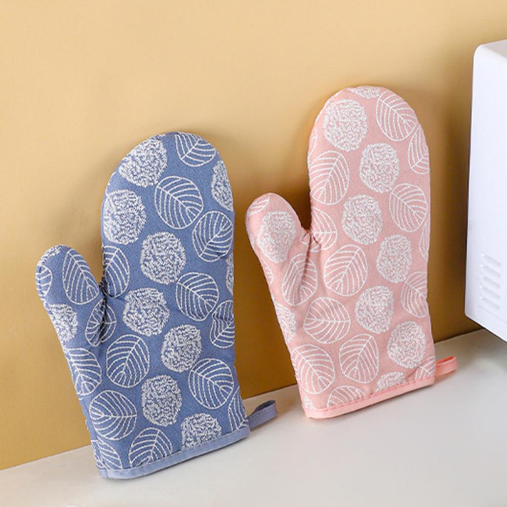 Oven Mitt Silicone - ถุงมือกันความร้อน 2 ชิ้น ถุงมือซิลิโคนกันลื่นสำหรับอบ ปิ้งย่าง ไมโครเวฟ