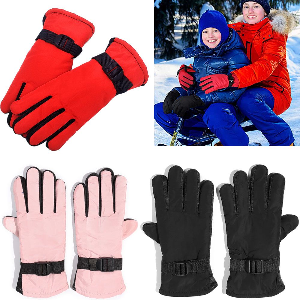 Ski Glove Waterproof - เด็กใหม่ผู้ใหญ่ฤดูหนาวหิมะถุงมืออุ่นเด็กผู้หญิงสกีสโนว์บอร์ดWindproofกันน้ําThicken Keep WARMฤดูหนาวต้อง