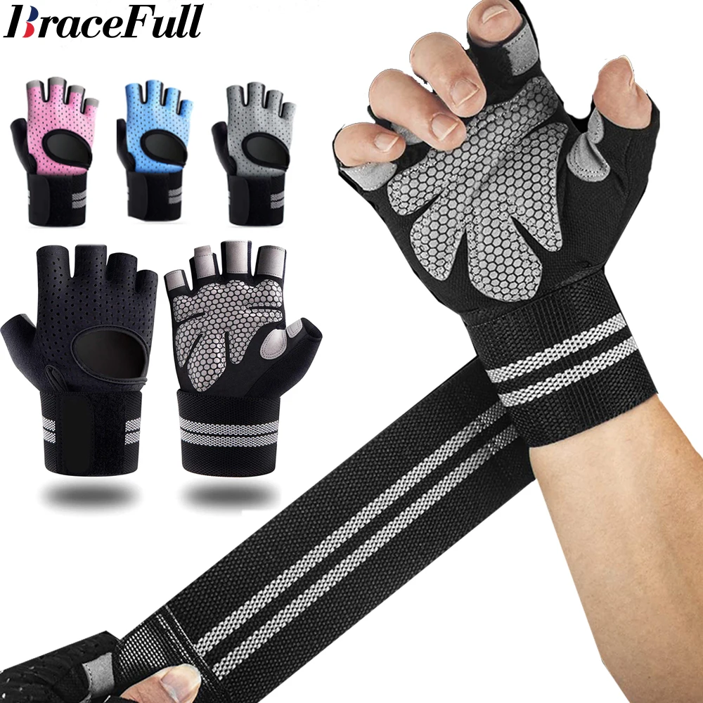 Cycling Glove Padded - 1 คู่ Half Finger GYM Fitness