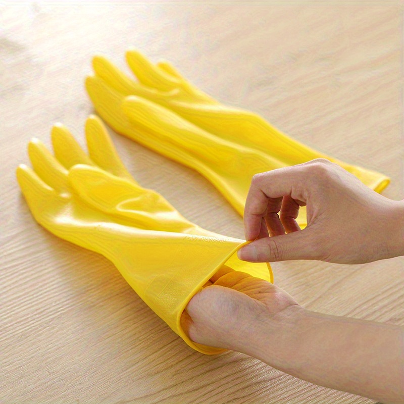 1 คู่ (2 ชิ้น) ถุงมือยางล้างจา - Dish Glove Rubber บทวิจารณ์และราคา