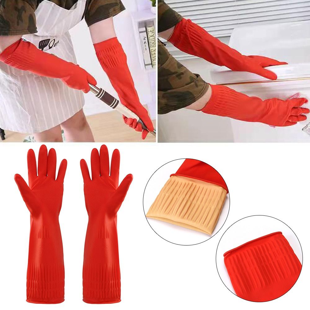 ถุงมือยางสำหรับงานหนัก1คู่พร้อ - Dish Glove Rubber บทวิจารณ์และราคา