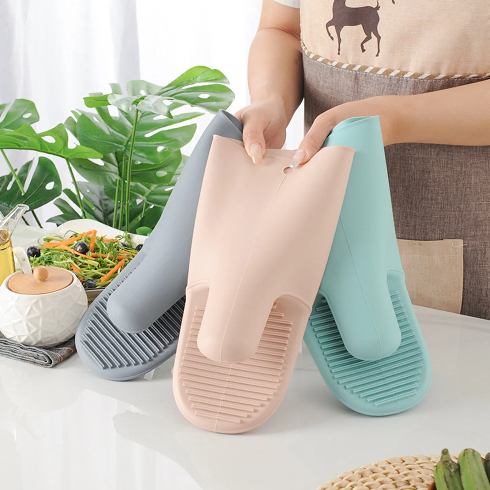 ถุงมือกันความร้อนสำหรับเตาอบ ไ - Oven Mitt Silicone บทวิจารณ์และราคา