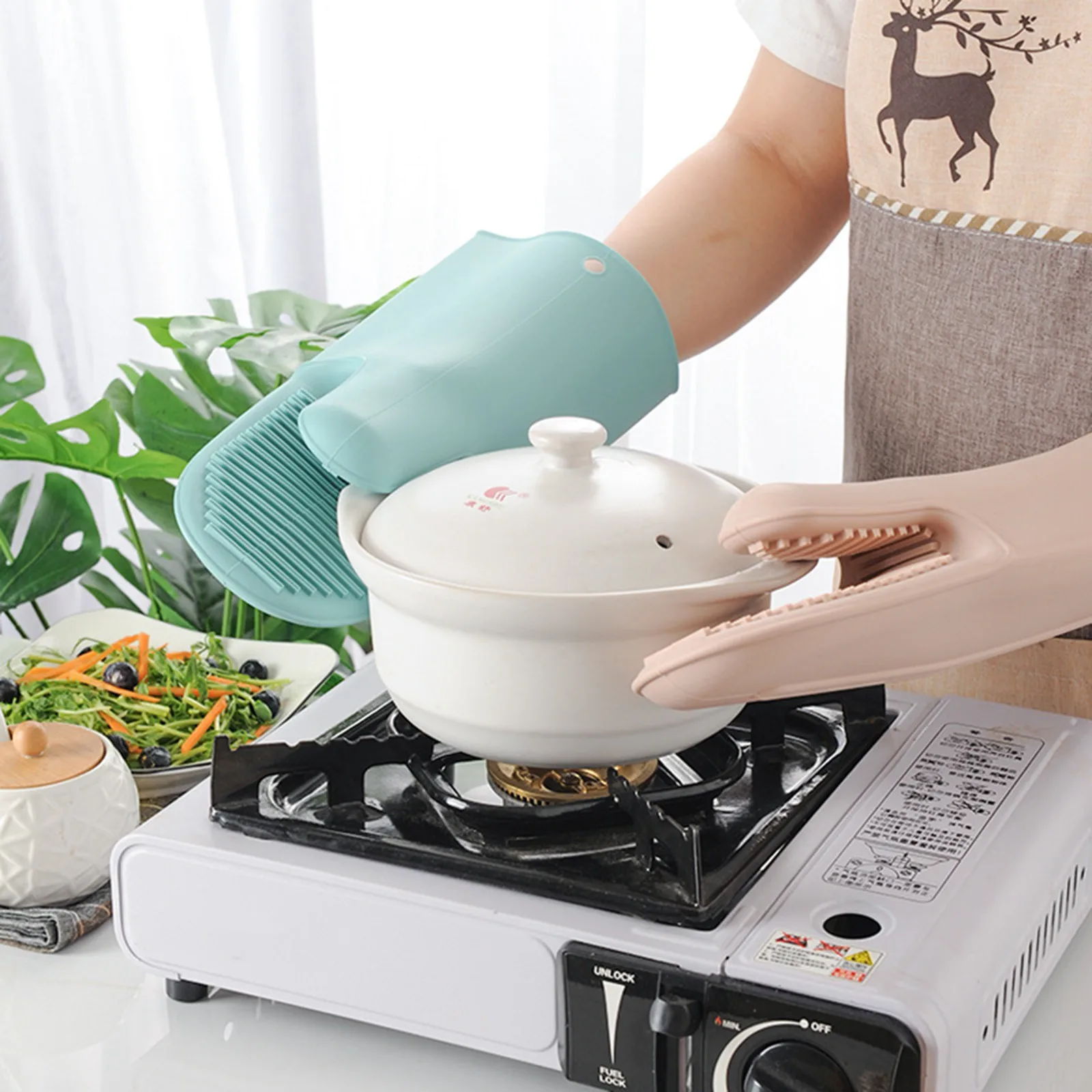 ถุงมือกันความร้อนสำหรับเตาอบ ไ - Oven Mitt Silicone บทวิจารณ์และราคา