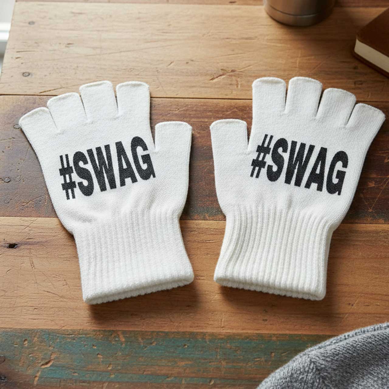 ถุงมือไร้นิ้วแบบยูนิเซ็กซ์ถุงม - Fingerless Glove Knit บทวิจารณ์และราคา
