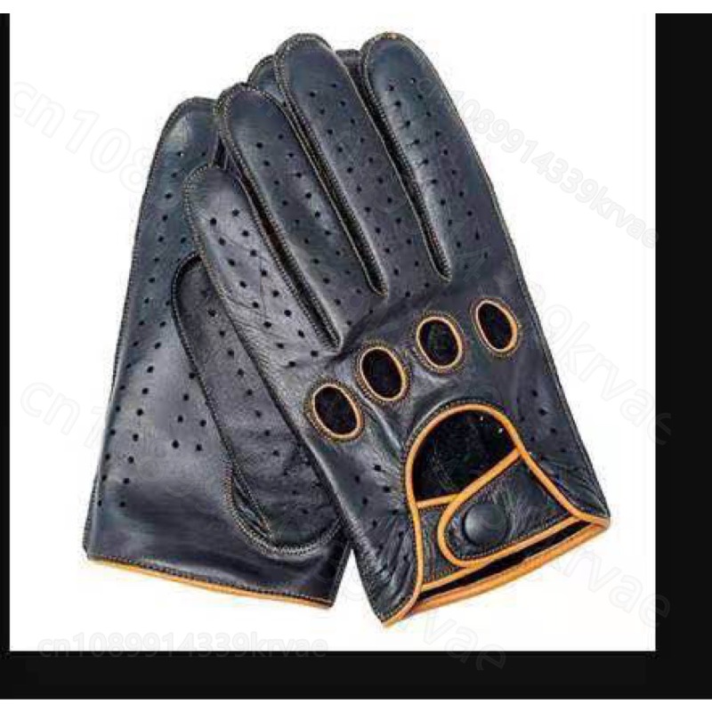 ถุงมือขับรถระบายอากาศถุงมือผู้ - Leather Driving Glove บทวิจารณ์และราคา