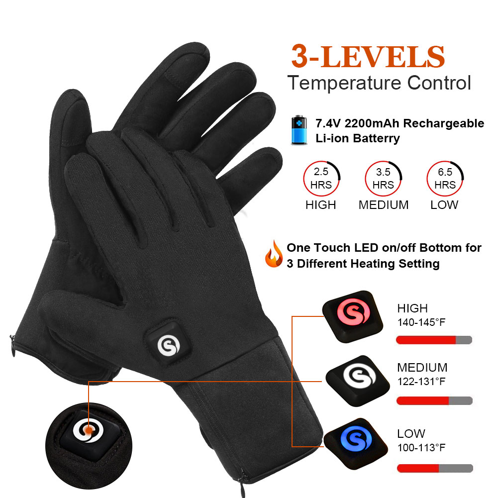 ถุงมือทำความร้อนไฟฟ้าฤดูหนาวพร - Ski Glove Waterproof บทวิจารณ์และราคา