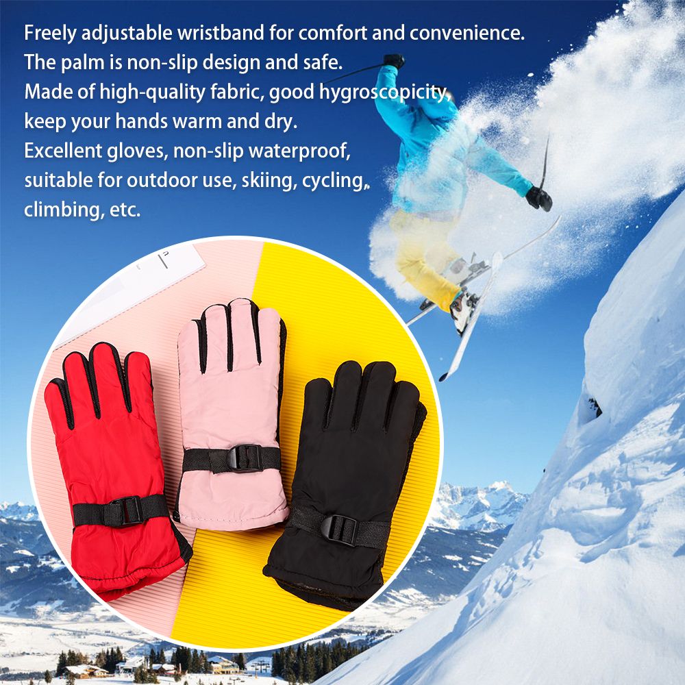 เด็กใหม่ผู้ใหญ่ฤดูหนาวหิมะถุงม - Ski Glove Waterproof บทวิจารณ์และราคา